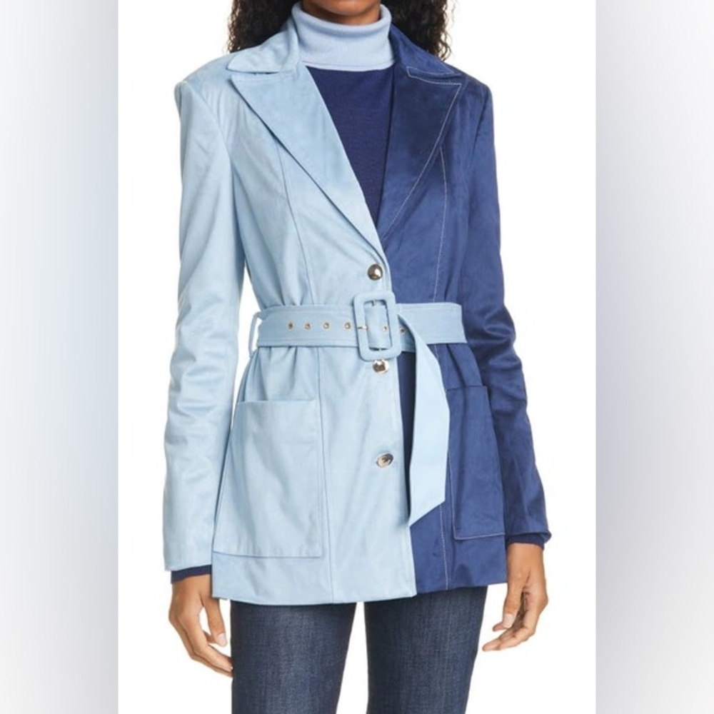 STAUD two tone suede jacket